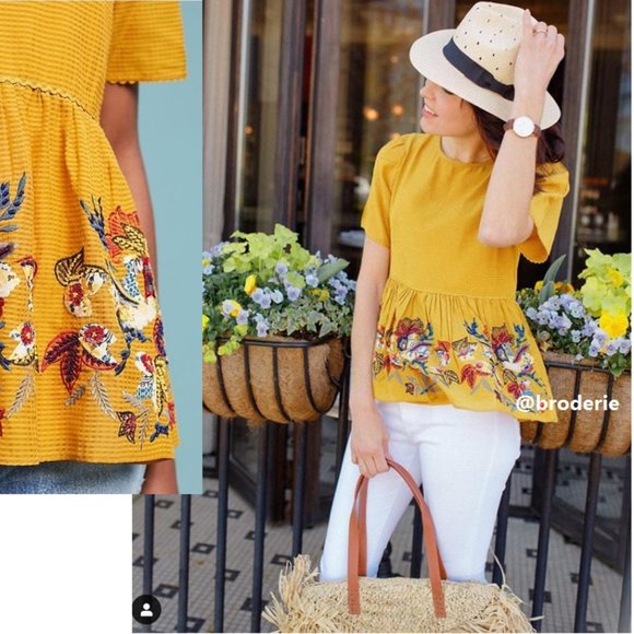 Anthropologie Tops - Anthropologie DARIELA PEPLUM TOP new